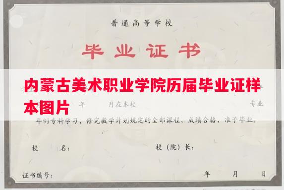 内蒙古美术职业学院历届毕业证样本图片